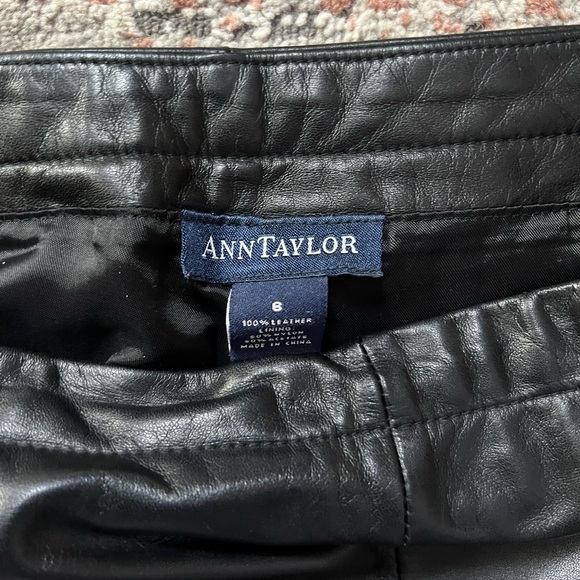 ANN TAYLOR 100% LEATHER PANTS - Picture 4 of 7